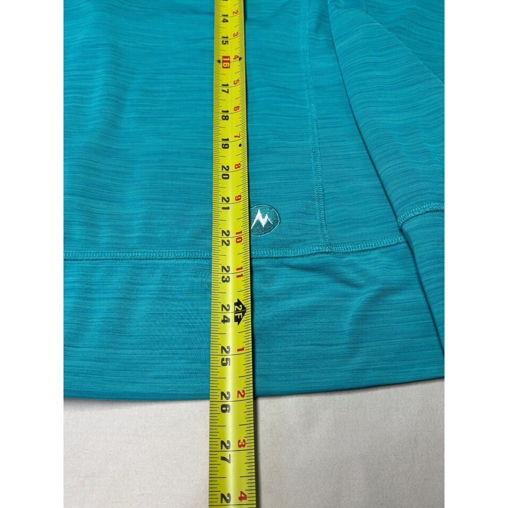 Marmot Womens Full Zip Performance Jacket Turquoise Space Dye Thumbholes M - Picture 8 of 10